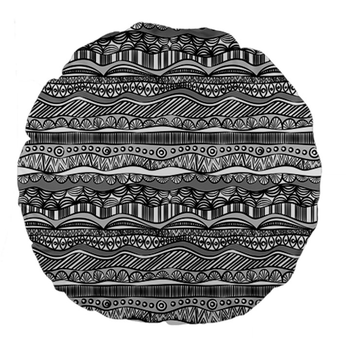 Ethno Seamless Pattern Large 18  Premium Flano Round Cushions