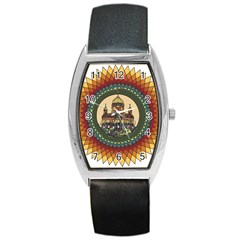 Building Mandala Palace Barrel Style Metal Watch by Nexatart