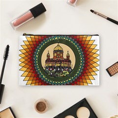 Building Mandala Palace Cosmetic Bag (medium)  by Nexatart