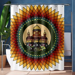 Building Mandala Palace Shower Curtain 60  X 72  (medium)  by Nexatart