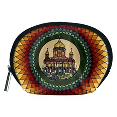 Building Mandala Palace Accessory Pouches (medium)  by Nexatart