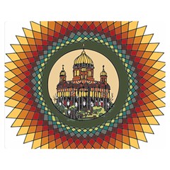 Building Mandala Palace Double Sided Flano Blanket (medium)  by Nexatart