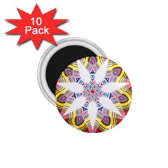 Colorful Chromatic Psychedelic 1 75  Magnets (10 Pack)  by Nexatart