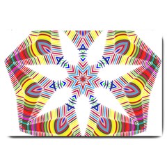 Colorful Chromatic Psychedelic Large Doormat  by Nexatart