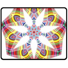 Colorful Chromatic Psychedelic Fleece Blanket (medium)  by Nexatart