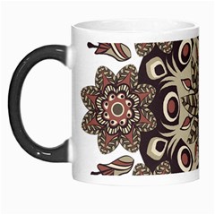 Mandala Pattern Round Brown Floral Morph Mugs by Nexatart