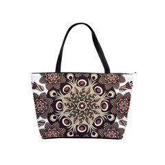 Mandala Pattern Round Brown Floral Shoulder Handbags by Nexatart