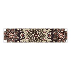 Mandala Pattern Round Brown Floral Velvet Scrunchie by Nexatart