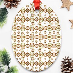 Multicolor Graphic Pattern Oval Ornament (two Sides) by dflcprints