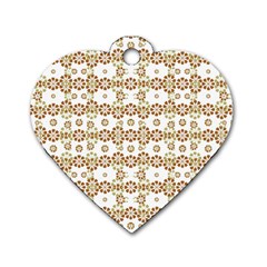 Multicolor Graphic Pattern Dog Tag Heart (two Sides) by dflcprints