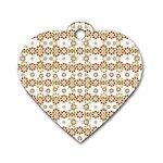 Multicolor Graphic Pattern Dog Tag Heart (Two Sides) Front