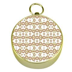 Multicolor Graphic Pattern Gold Compasses by dflcprints