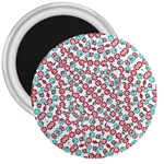 Multicolor Graphic Pattern 3  Magnets Front