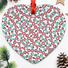 Multicolor Graphic Pattern Ornament (heart) by dflcprints