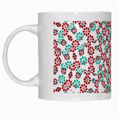 Multicolor Graphic Pattern White Mugs by dflcprints