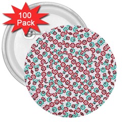 Multicolor Graphic Pattern 3  Buttons (100 Pack)  by dflcprints