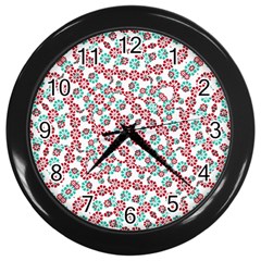 Multicolor Graphic Pattern Wall Clocks (black) by dflcprints