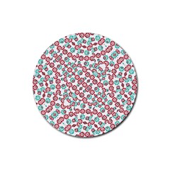 Multicolor Graphic Pattern Rubber Coaster (round)  by dflcprints