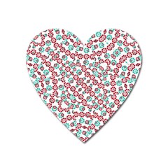 Multicolor Graphic Pattern Heart Magnet by dflcprints