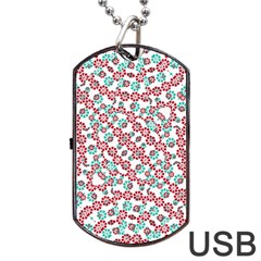 Multicolor Graphic Pattern Dog Tag Usb Flash (one Side) by dflcprints