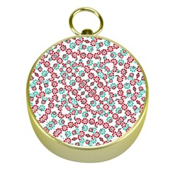 Multicolor Graphic Pattern Gold Compasses by dflcprints