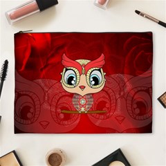 Cute Colorful  Owl, Mandala Design Cosmetic Bag (xl) by FantasyWorld7