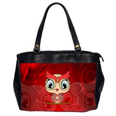 Cute Colorful  Owl, Mandala Design Office Handbags (2 Sides)  by FantasyWorld7