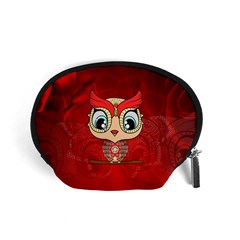 Cute Colorful  Owl, Mandala Design Accessory Pouches (small)  by FantasyWorld7