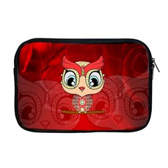 Cute Colorful  Owl, Mandala Design Apple Macbook Pro 17  Zipper Case by FantasyWorld7