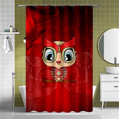 Cute Colorful  Owl, Mandala Design Shower Curtain 48  X 72  (small)  by FantasyWorld7