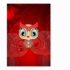 Cute Colorful  Owl, Mandala Design Small Garden Flag (two Sides)