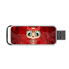 Cute Colorful  Owl, Mandala Design Portable Usb Flash (two Sides) by FantasyWorld7