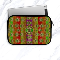 Rainbow Flowers In Heavy Metal And Paradise Namaste Style Apple Ipad Mini Zipper Cases by pepitasart