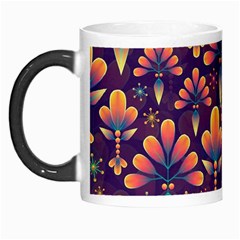 Floral Abstract Purple Pattern Morph Mugs by paulaoliveiradesign