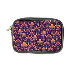 Floral Abstract Purple Pattern Coin Purse by paulaoliveiradesign