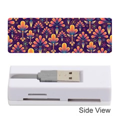 Floral Abstract Purple Pattern Memory Card Reader (stick)  by paulaoliveiradesign