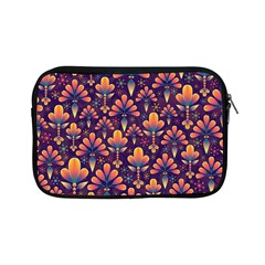 Floral Abstract Purple Pattern Apple Ipad Mini Zipper Cases by paulaoliveiradesign