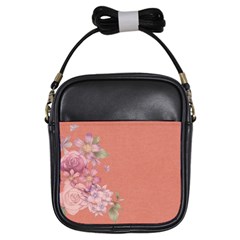 Flower Illustration Rose Floral Pattern Girls Sling Bags by paulaoliveiradesign