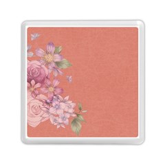 Flower Illustration Rose Floral Pattern Memory Card Reader (square)  by paulaoliveiradesign