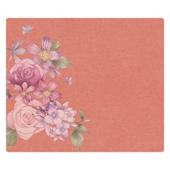 Flower Illustration Rose Floral Pattern Double Sided Flano Blanket (small)  by paulaoliveiradesign