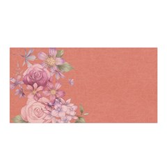 Flower Illustration Rose Floral Pattern Satin Wrap by paulaoliveiradesign