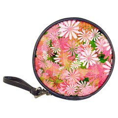 Pink Flowers Floral Pattern Classic 20-cd Wallets by paulaoliveiradesign