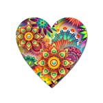 Colorful Abstract Pattern kaleidoscope Heart Magnet Front