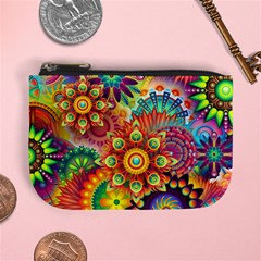 Colorful Abstract Pattern Kaleidoscope Mini Coin Purses by paulaoliveiradesign