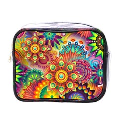 Colorful Abstract Pattern Kaleidoscope Mini Toiletries Bags by paulaoliveiradesign