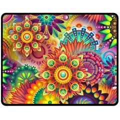 Colorful Abstract Pattern Kaleidoscope Fleece Blanket (medium) 