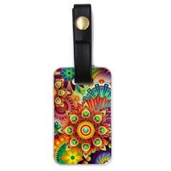 Colorful Abstract Pattern Kaleidoscope Luggage Tags (one Side)  by paulaoliveiradesign