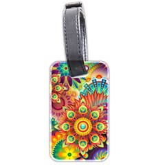 Colorful Abstract Pattern Kaleidoscope Luggage Tags (two Sides) by paulaoliveiradesign