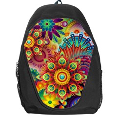 Colorful Abstract Pattern Kaleidoscope Backpack Bag by paulaoliveiradesign