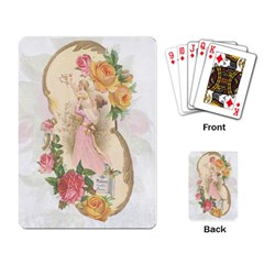 Vintage Floral Illustration Playing Card by paulaoliveiradesign